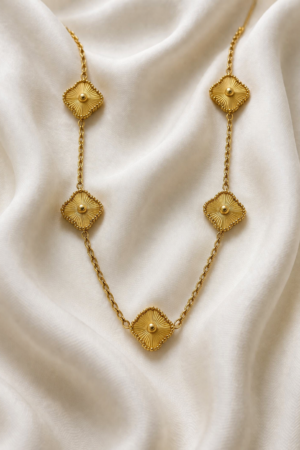 Van Cleef Inspired Multiple Motif Pendant Necklace