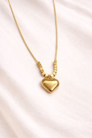 K Heart Pendant Necklace