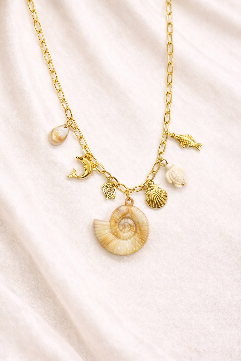 Shell Charms Beach Necklace