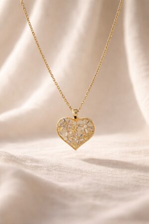 Studded Heart Necklace