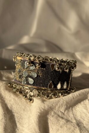 Printed Fabric Mirror Bracelet - 1