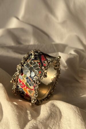 Printed Fabric Mirror Bracelet - 3