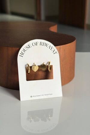 Set of 2 pairs of Hoop Earrings