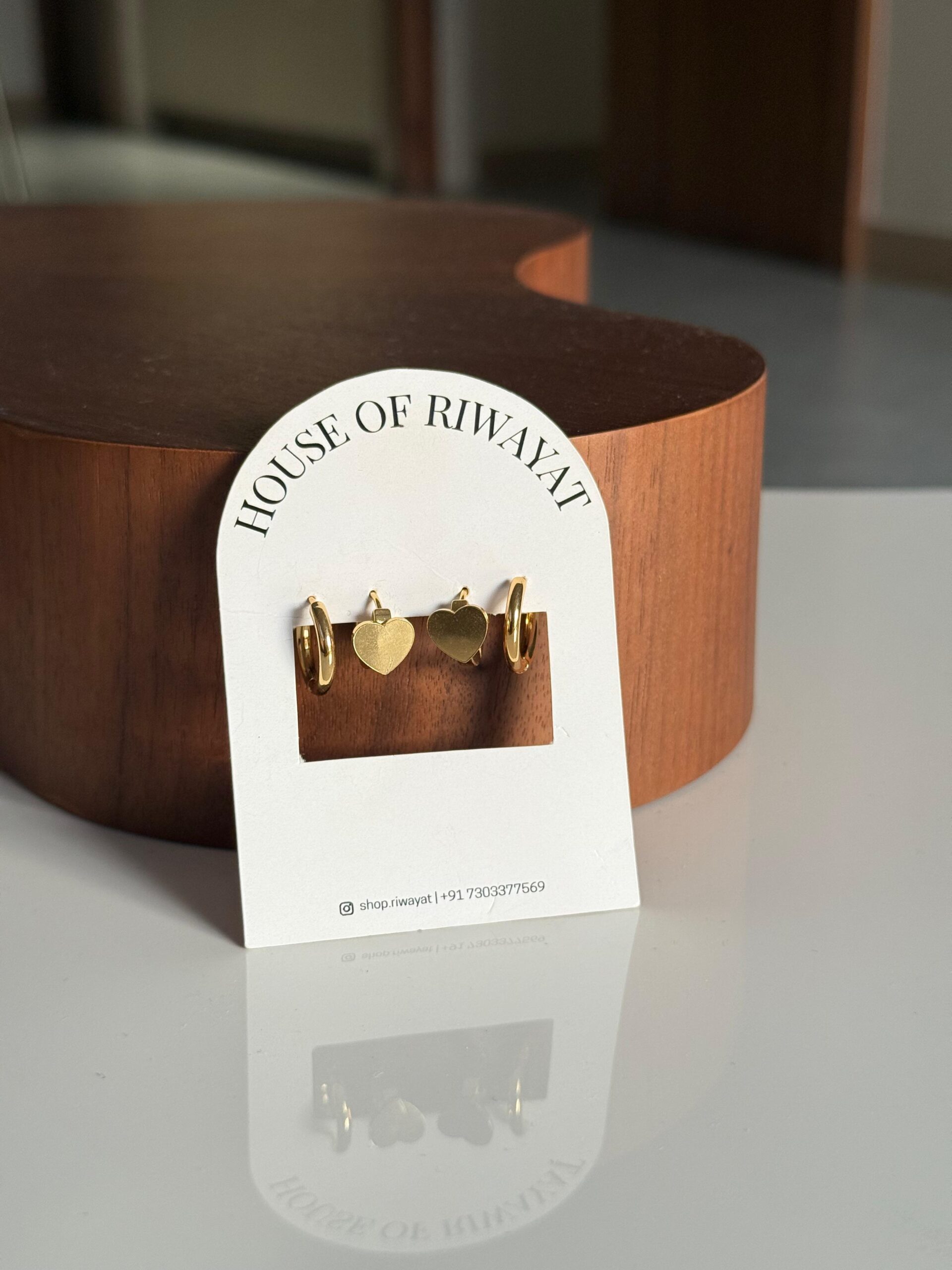 Set of 2 pairs of Hoop Earrings