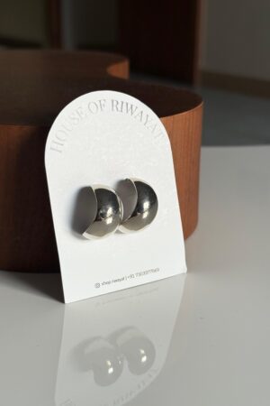 Sarah Silver Hoop Earrings