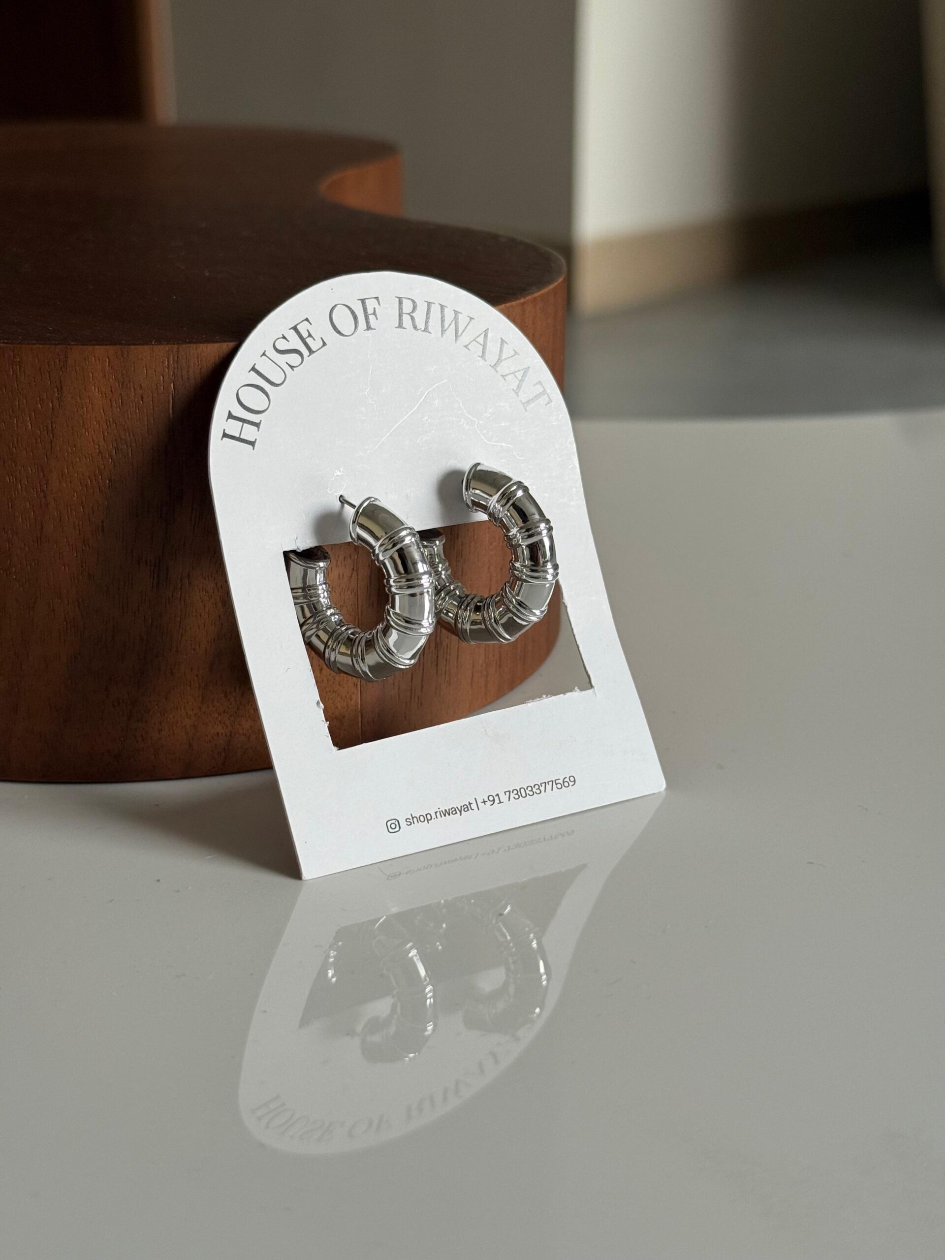 Gin Silver Hoop Earrings