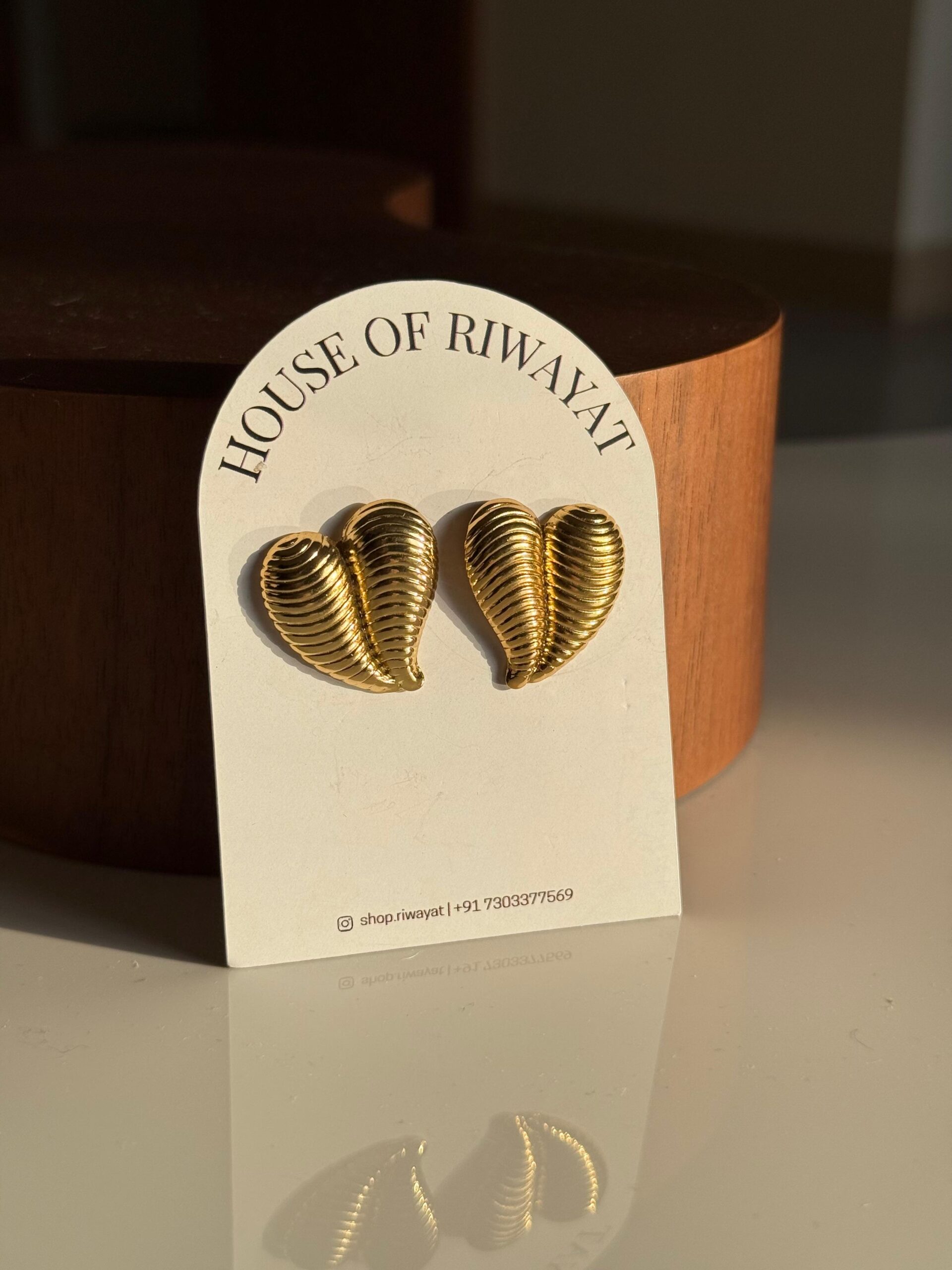 Honeycomb Heart Earrings