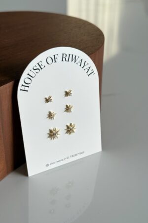 Set of 3 Star Studded Earrings