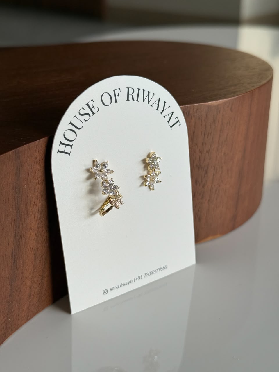 Jennia One Earcuff and Stud Earrings